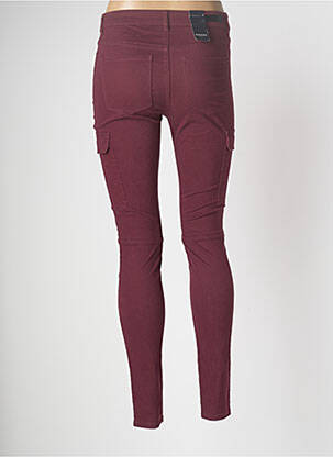 Pantalon cargo roșu PIECES femeie