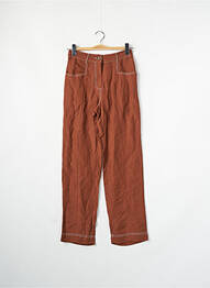 Pantalon larg maro MANGO femme