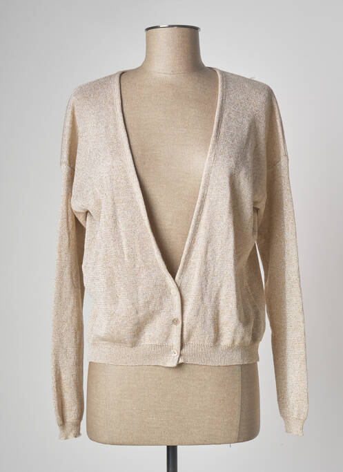 Vestă cu mâneci lungi bej BELLITA femeie