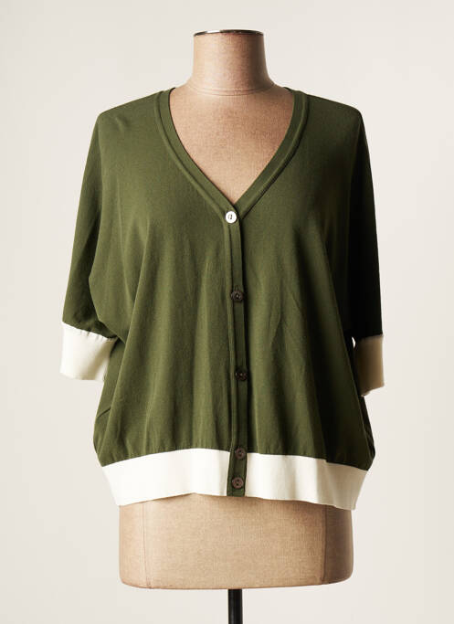 Vestă cu mâneci scurte kaki DEVERNOIS femeie