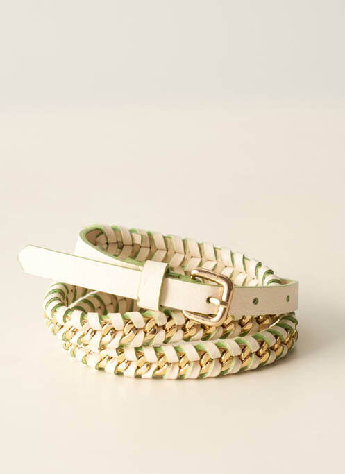 Curea alb PIECES femeie