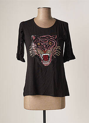 Tricou negru LITTLE FORTUNE femeie