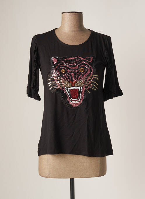 Tricou negru LITTLE FORTUNE femeie