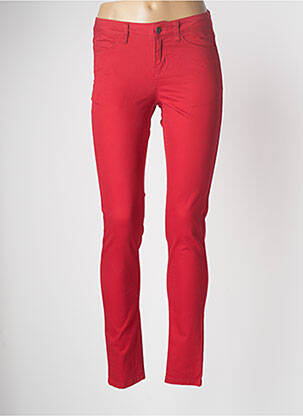 Pantalon slim roșu PIECES femeie