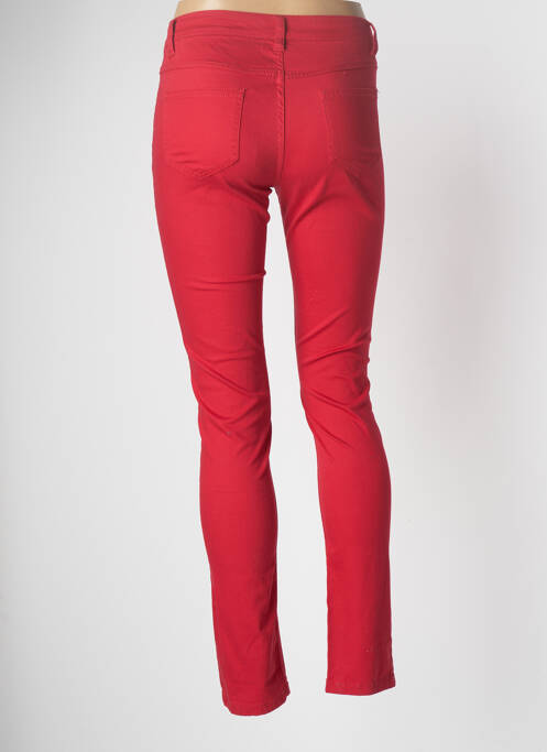 Pantalon slim roșu PIECES femeie
