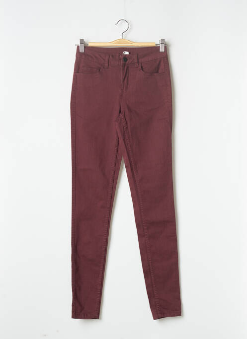 Pantalon slim roșu PIECES femeie