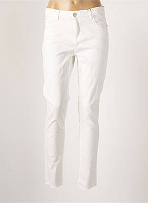 Pantalon slim alb OPUS femeie