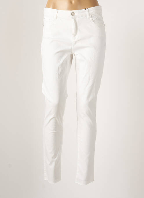 Pantalon slim alb OPUS femeie
