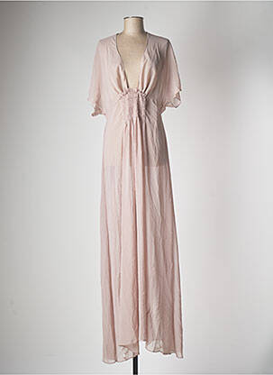 Rochie lungă roz MANGO femeie