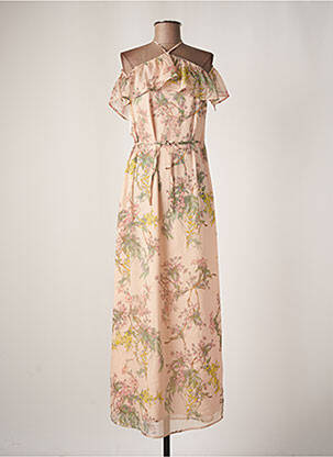 Rochie lungă roz MORGAN femeie