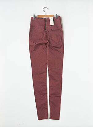 Pantalon slim roșu PIECES femeie