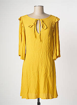 Rochie scurtă galben MANGO femeie