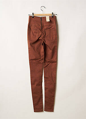Pantalon slim maro PIECES femeie