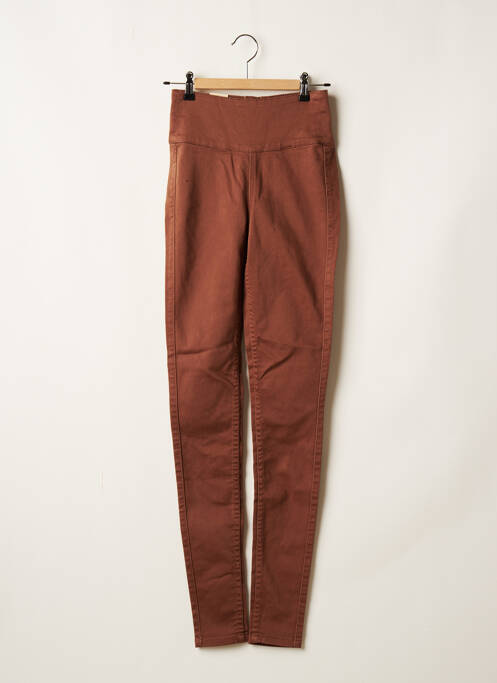 Pantalon slim maro PIECES femeie