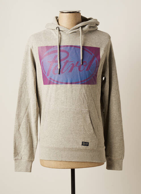 Hanorac cu glugă gri PETROL INDUSTRIES bărbat