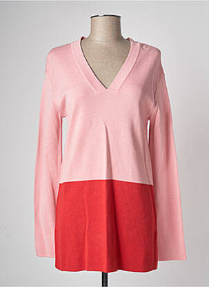 Pulover tunică roz DEVERNOIS femeie