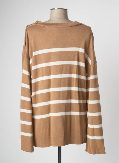 Pulover tunică bej DEVERNOIS femeie