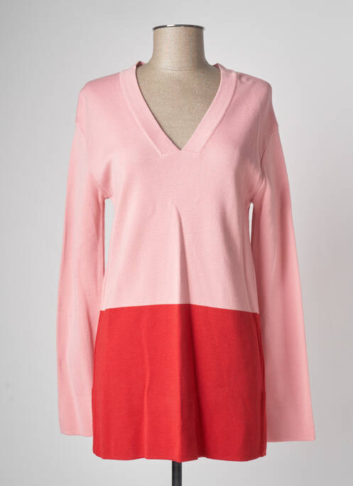Pulover tunică roz DEVERNOIS femeie