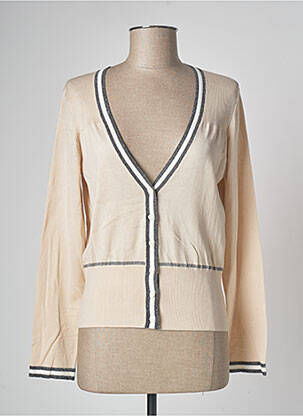 Vestă cu mâneci lungi bej DEVERNOIS femeie