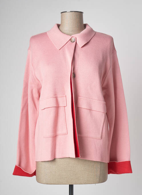 Vestă cu mâneci lungi roz DEVERNOIS femeie