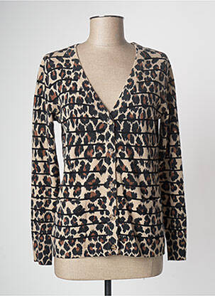 Vestă cu mâneci lungi maro DEVERNOIS femeie