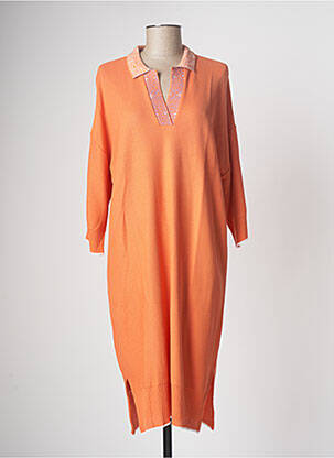 Rochie midi portocalie DEVERNOIS femeie