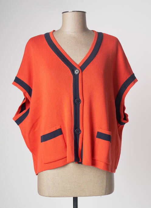Vestă cu mâneci scurte portocaliu DEVERNOIS femeie