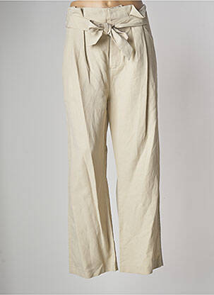 Pantalon larg bej LAURENCE BRAS femeie