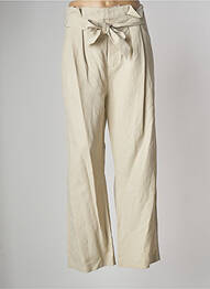Pantalon larg bej LAURENCE BRAS femme