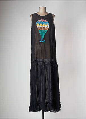 Rochie lungă negru SACK'S femeie