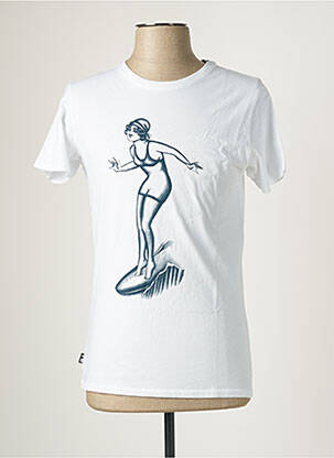 Tricou alb STEPART bărbat