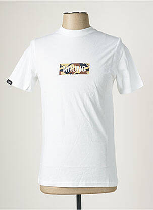 Tricou alb WRUNG bărbat
