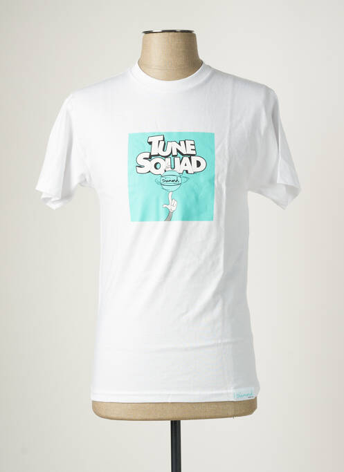 Tricou alb DIAMOND SUPPLY CO bărbat