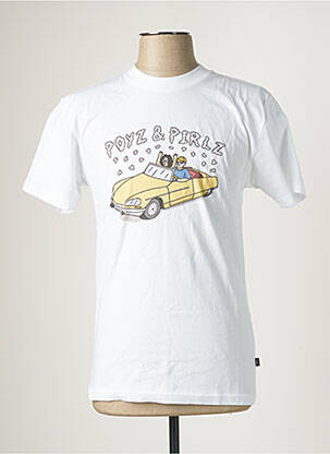 Tricou alb POYZ&PIRLZ bărbat