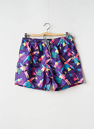 Șort de baie violet BOARDIES bărbat