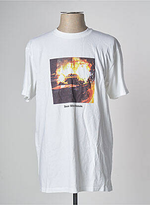 Tricou alb HUMAN WITH ATTITUDE bărbat