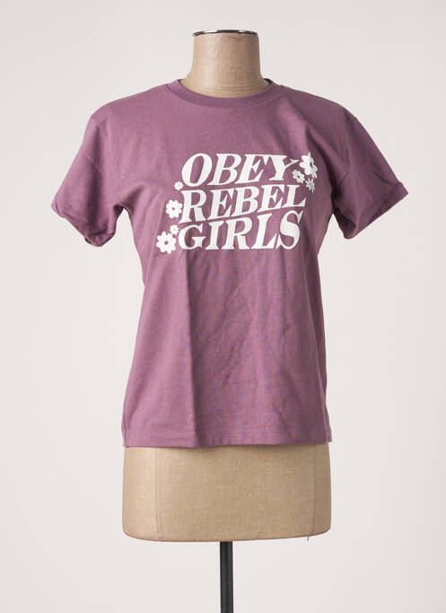 Tricou violet OBEY femme