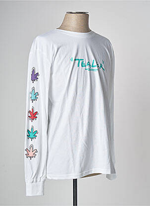 Tricou alb TEALER bărbat