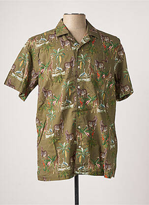 Cămașă cu mâneci scurte verde EDMMOND STUDIOS bărbat