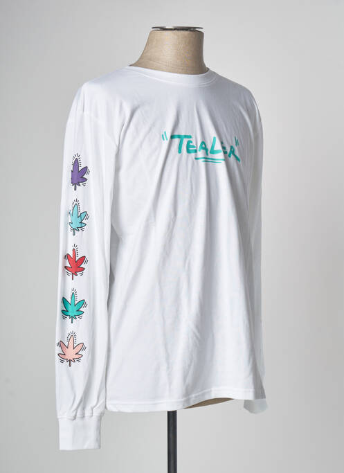 Tricou alb TEALER bărbat