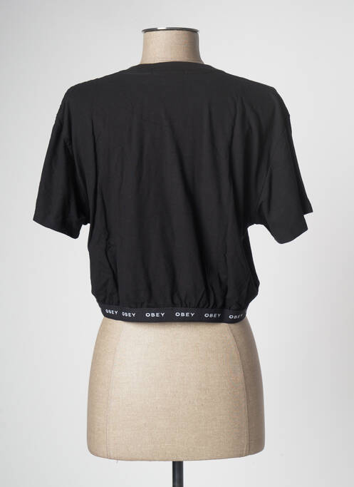 Top negru OBEY femeie