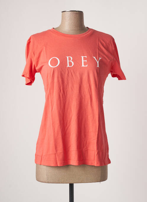 Tricou portocaliu OBEY femeie