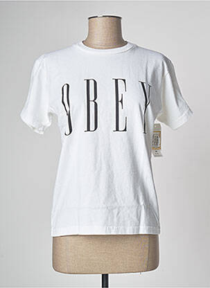 Tricou alb OBEY femeie
