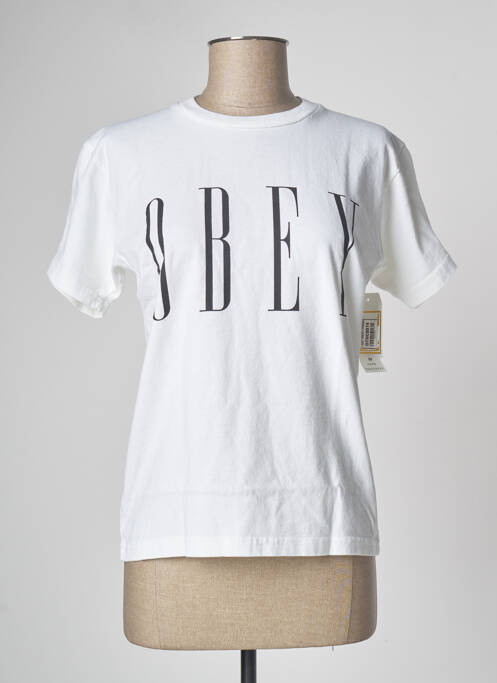 Tricou alb OBEY femeie