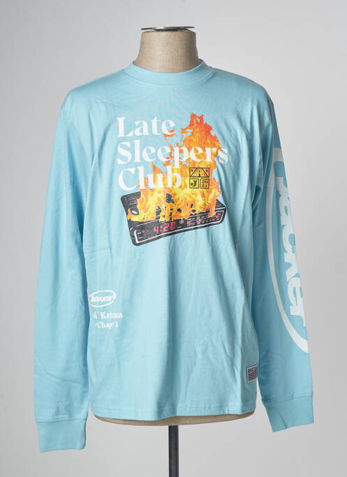 Tricou albastru JACKER bărbat