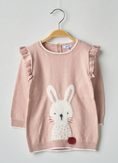 Rochie pulover roz ABSORBA fată