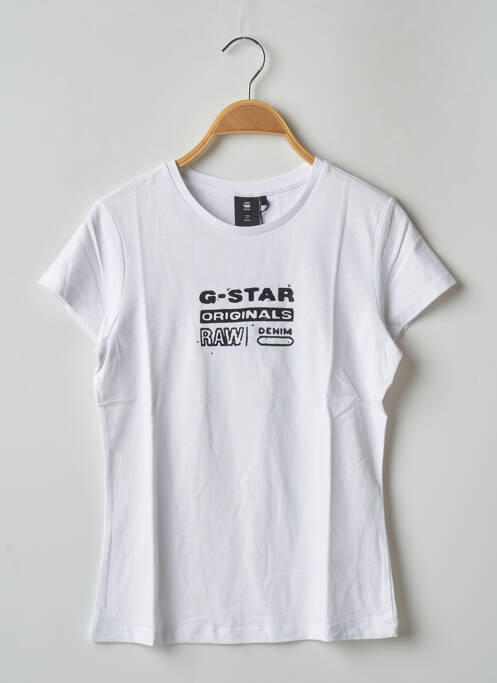 Tricou alb G STAR fată