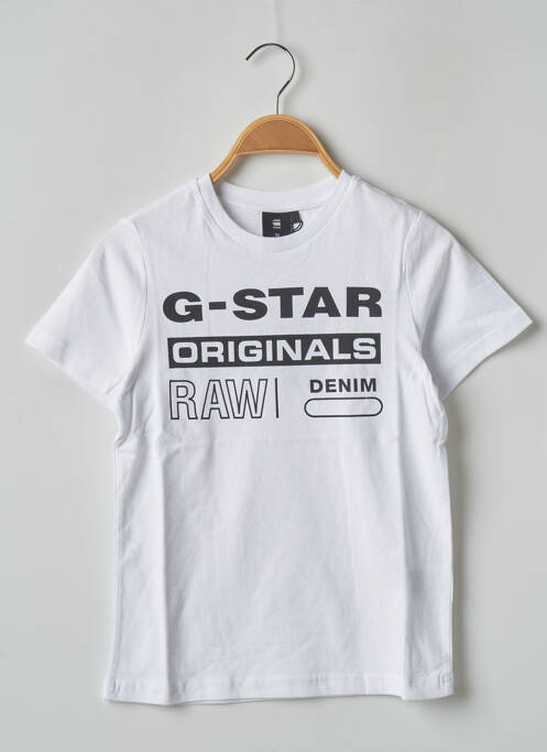 Tricou alb G STAR băiat