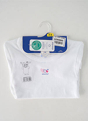 Tricou alb ABSORBA fată