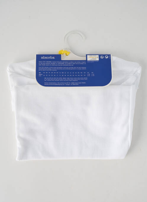 Tricou alb ABSORBA fată